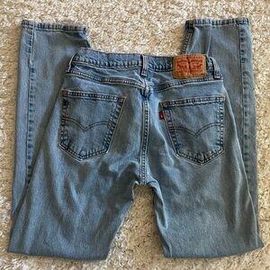 Levi’s 505 Light Blue Wash Jeans Lightly Distressed Waist 29 x 32
